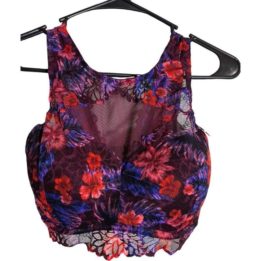 PINK Victoria's Secret Lace Bralette Size S/P DD Floral Lace